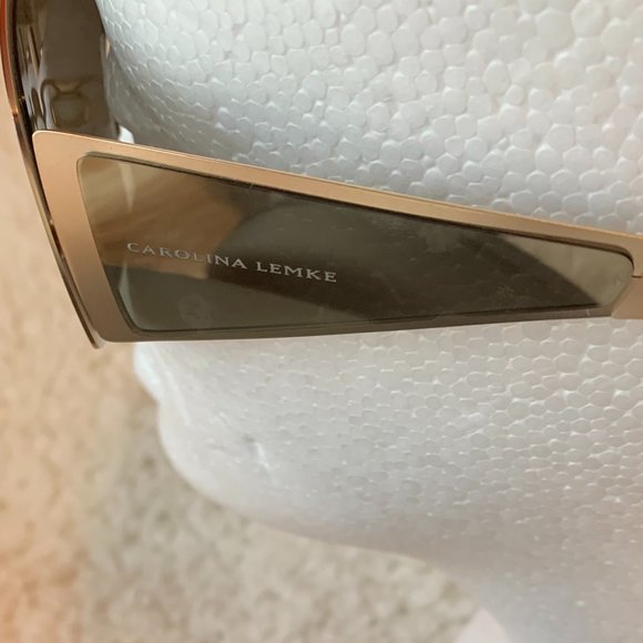 Kim Kardashian West Gemini Shield Sunglasses GOLD - Picture 4 of 11